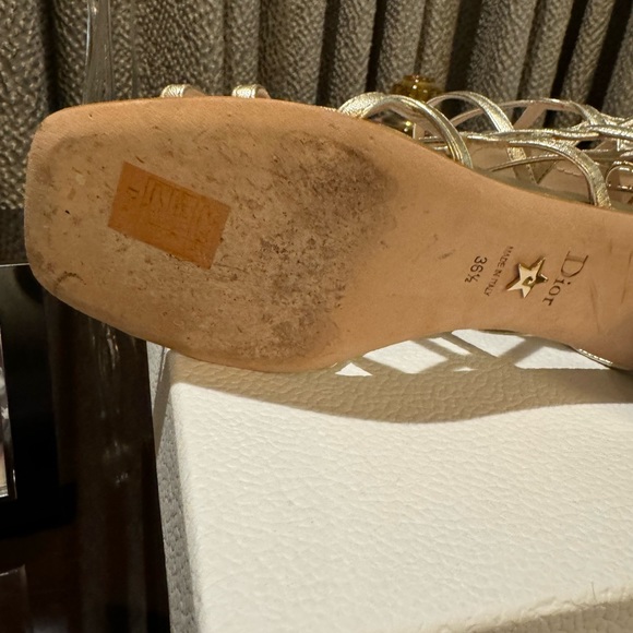 Dior gold sandals - Picture 3 of 10